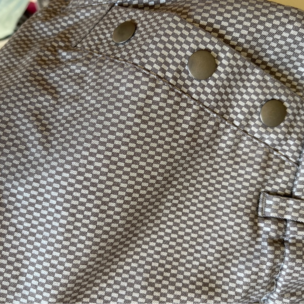 Cropped Flogs! Size 27 Checked Design With Gray A… - image 2